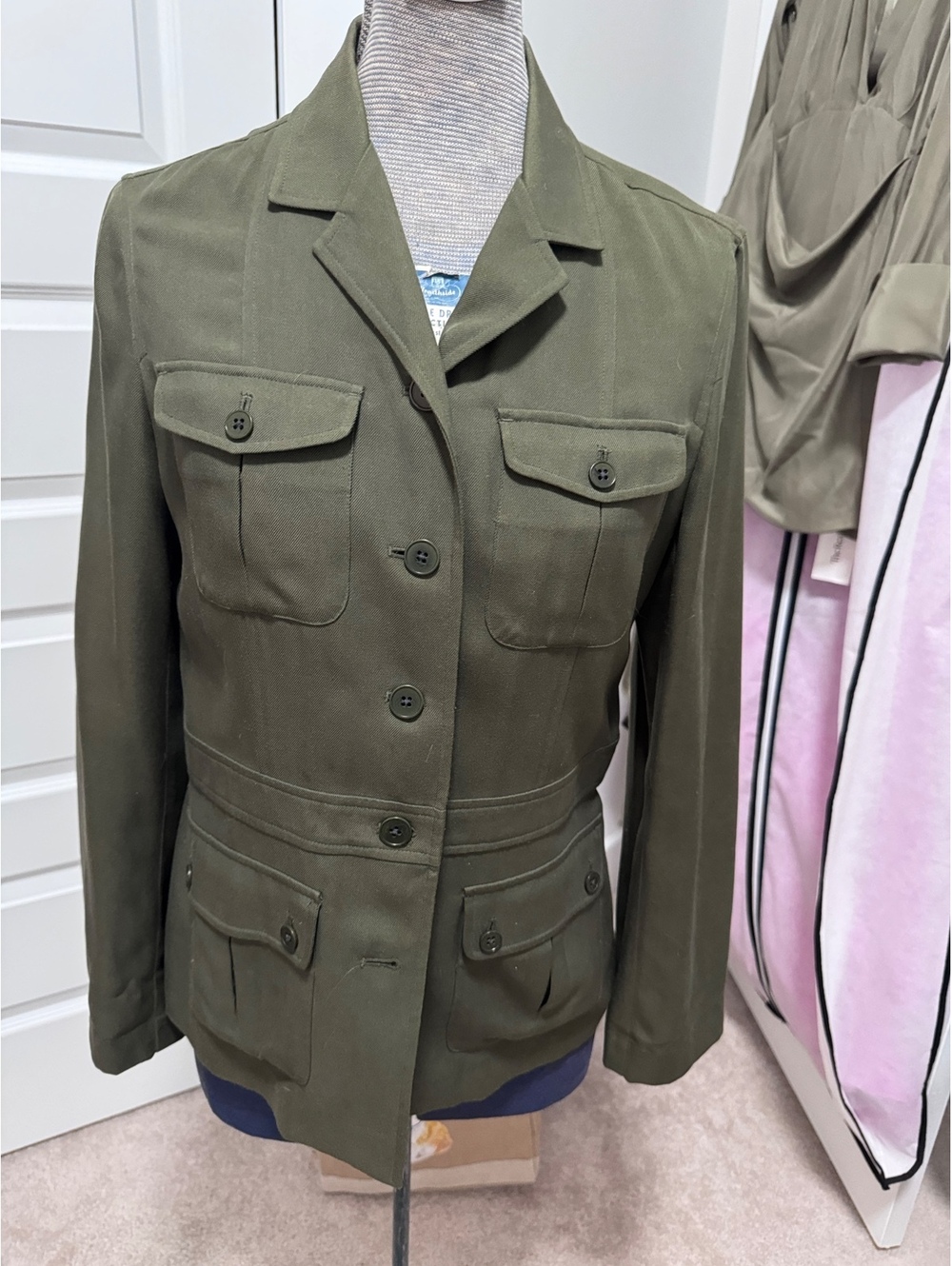 Ralph Lauren Utility Field Jacket 100% Silk Size 4
